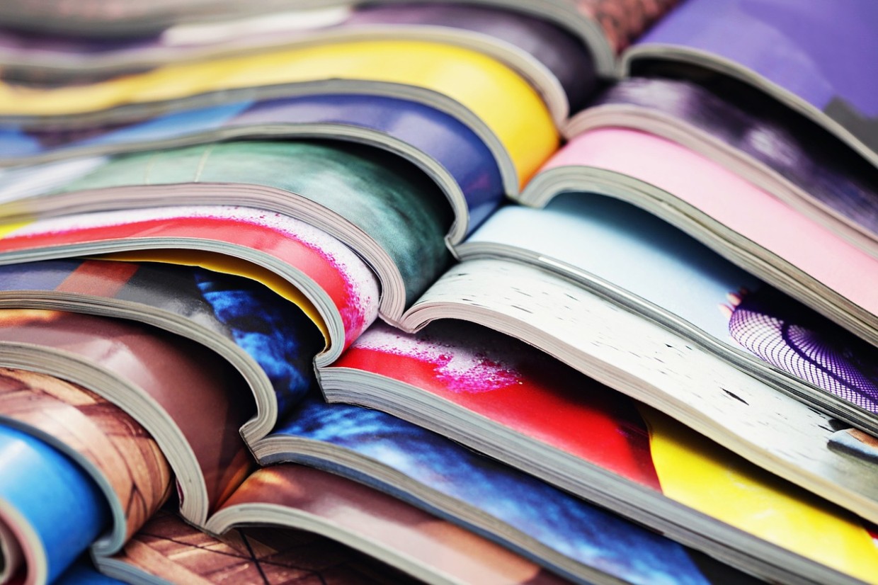 Stack of Colorful Magazines